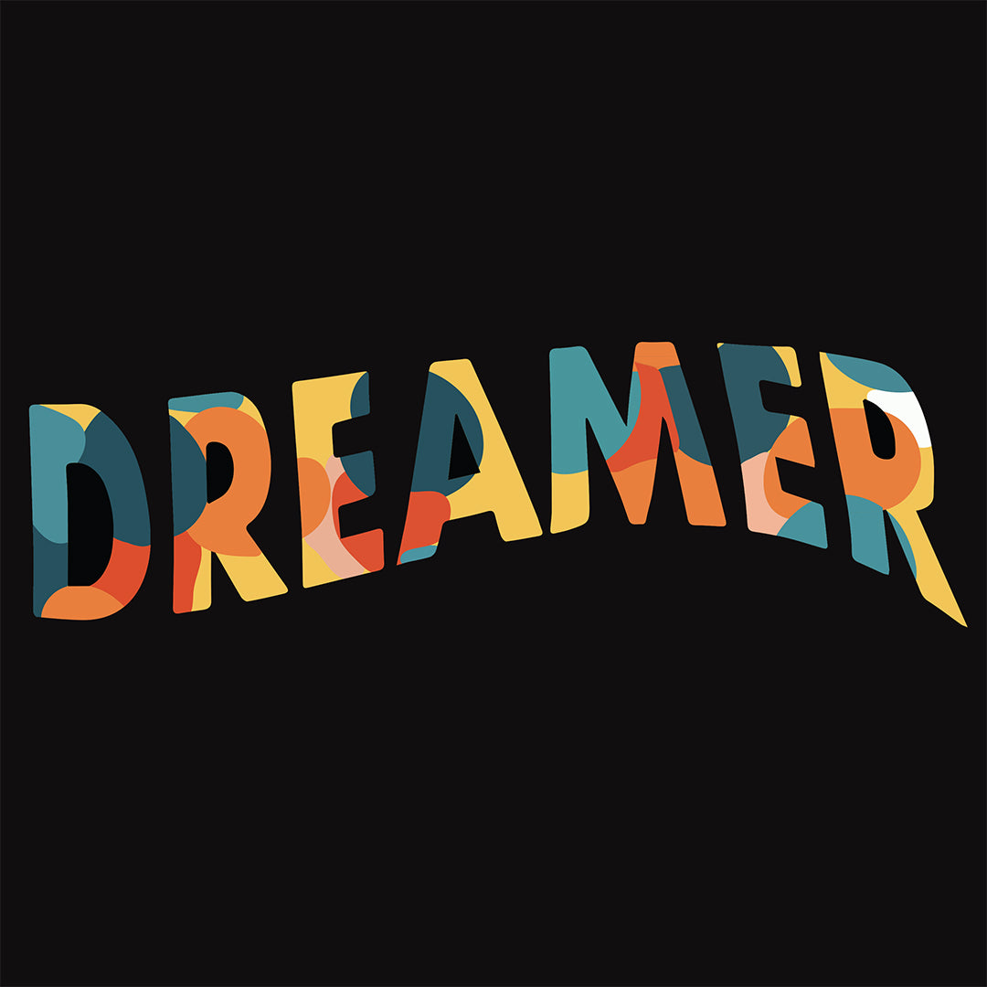 Dreamer - Men Oversized Black T-Shirt