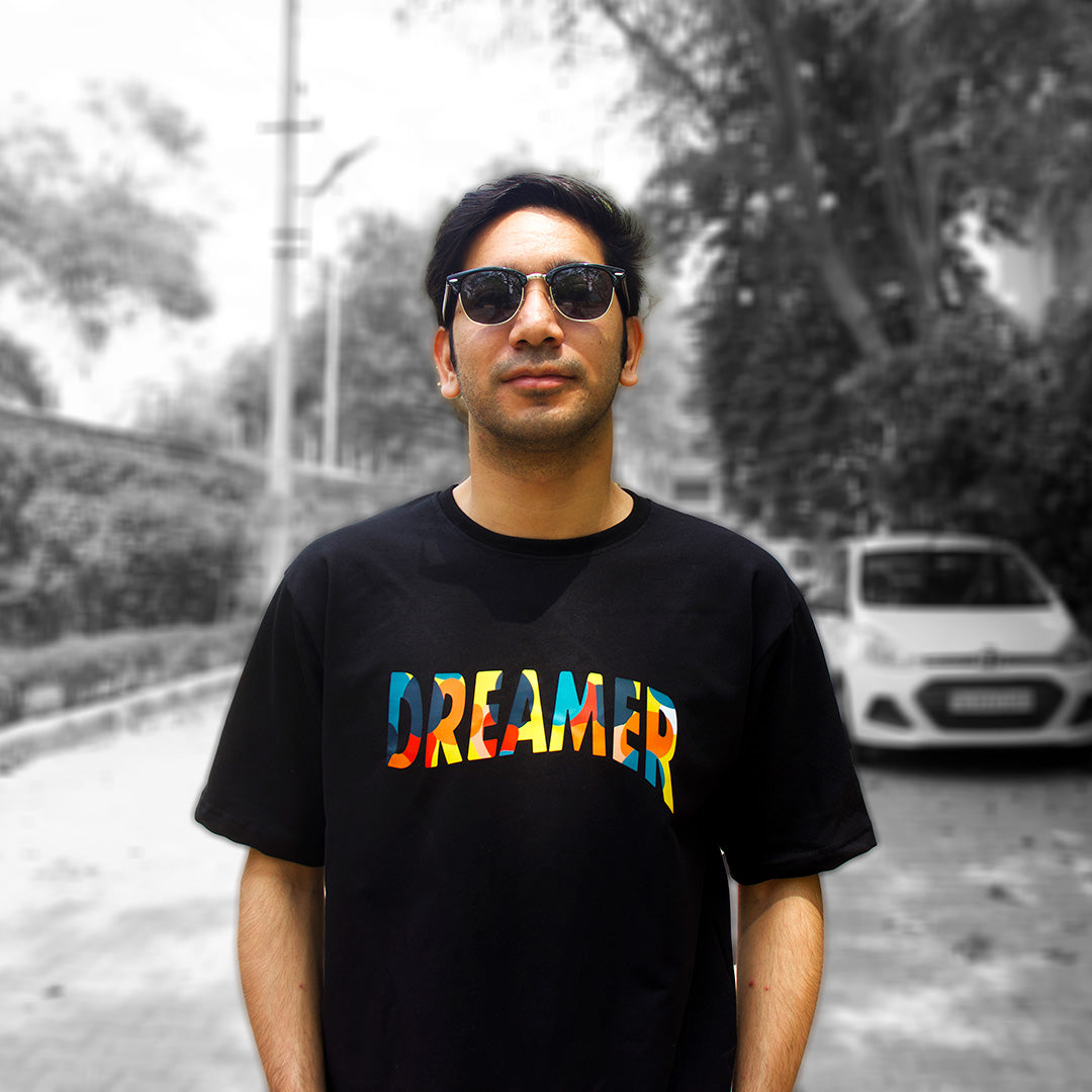 Dreamer - Oversized Black T-Shirt