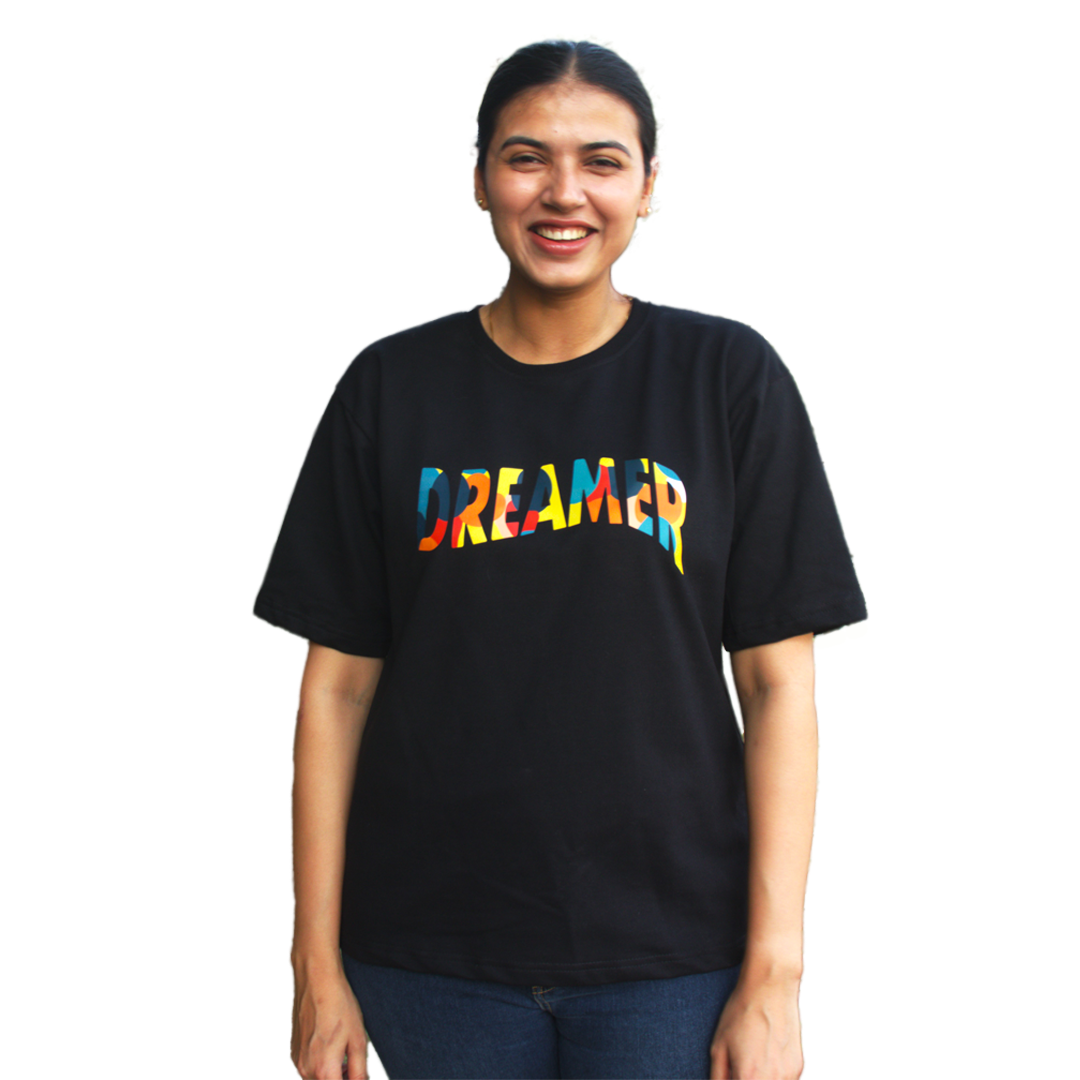 Dreamer - Oversized Black T-Shirt