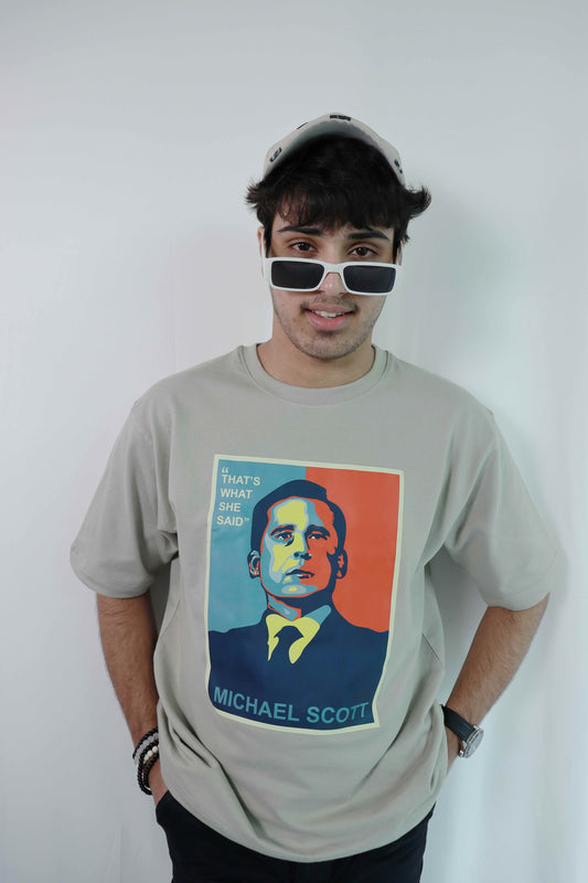 Michael Scott - 'That's What She Said' Men Oversized Grey T-shirt