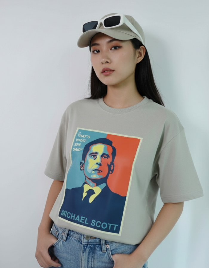 Michael Scott - 'That's What She Said' Women Oversized Grey T-shirt