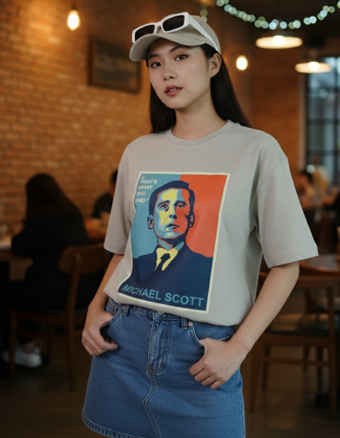 Michael Scott - 'That's What She Said' Women Oversized Grey T-shirt