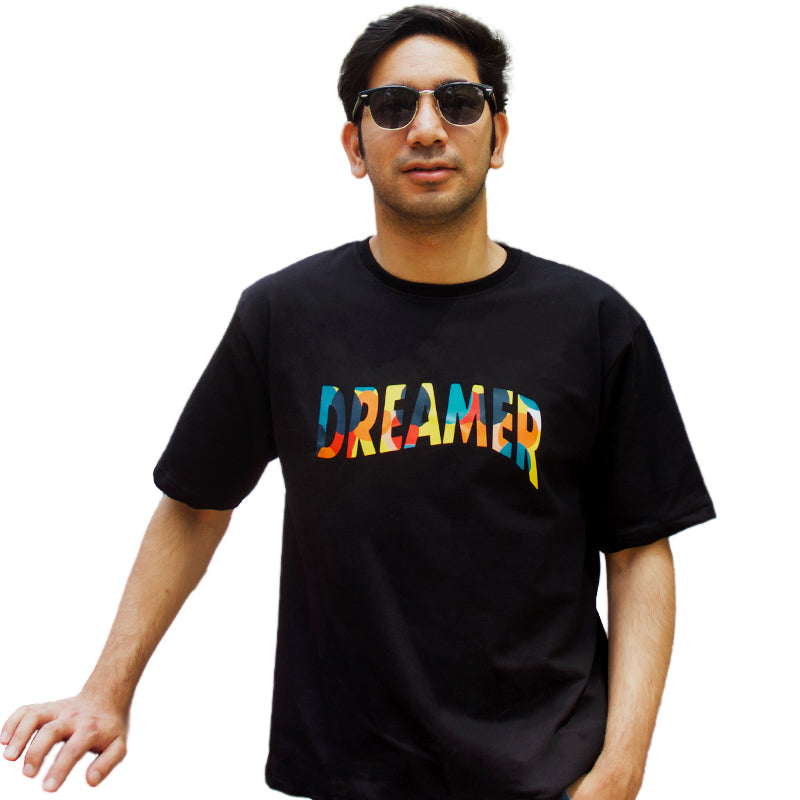 Dreamer - Oversized Black T-Shirt