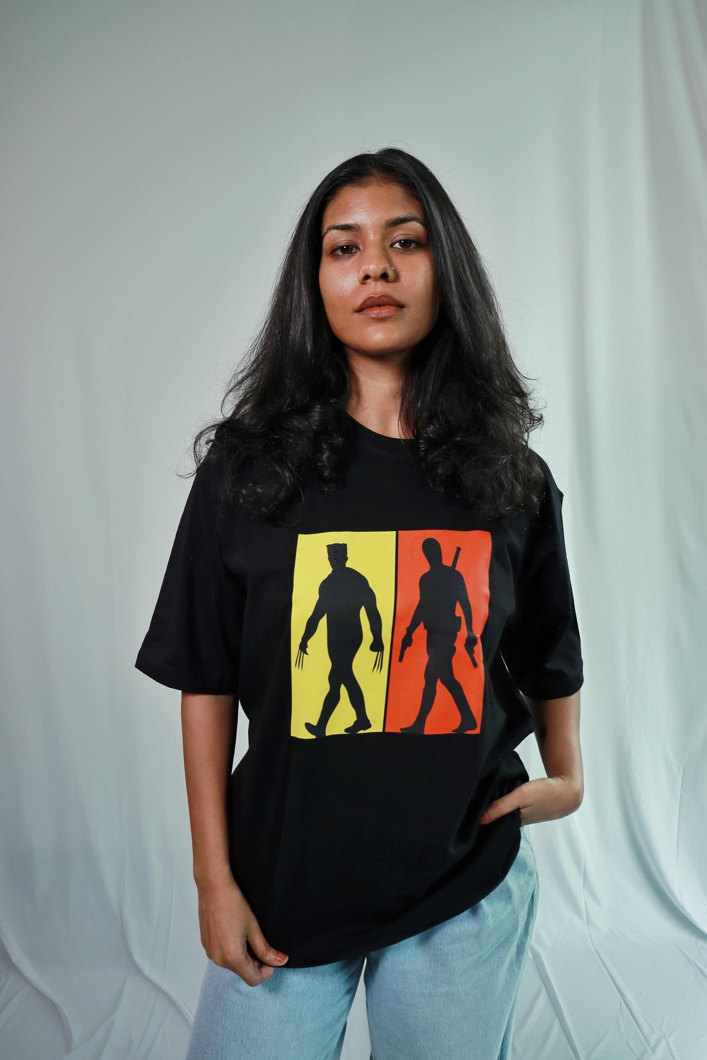 Deadpool and Wolverine - Oversized Black T-shirt