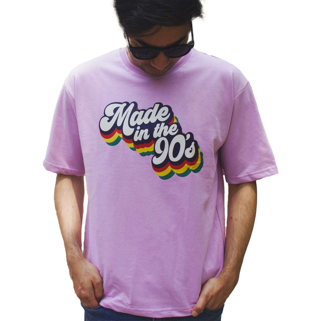 'Made in 90's' - Oversized Lavendar T-shirt