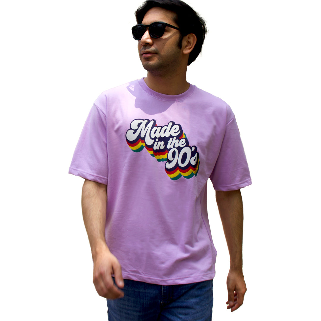 'Made in 90's' - Oversized Lavendar T-shirt