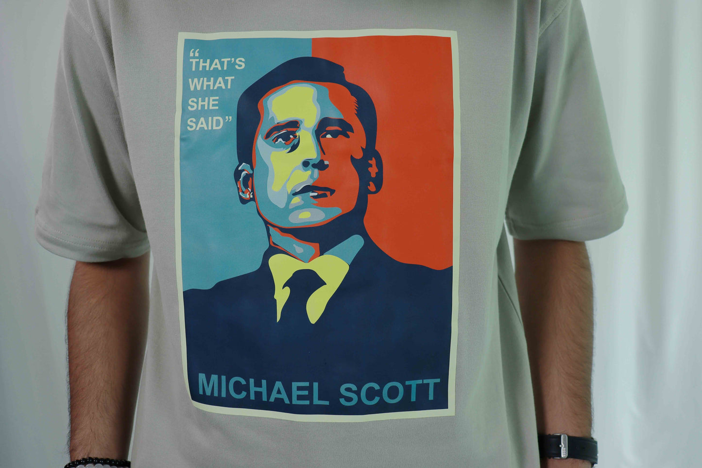 Michael Scott - 'That's What She Said' Oversized Grey T-shirt