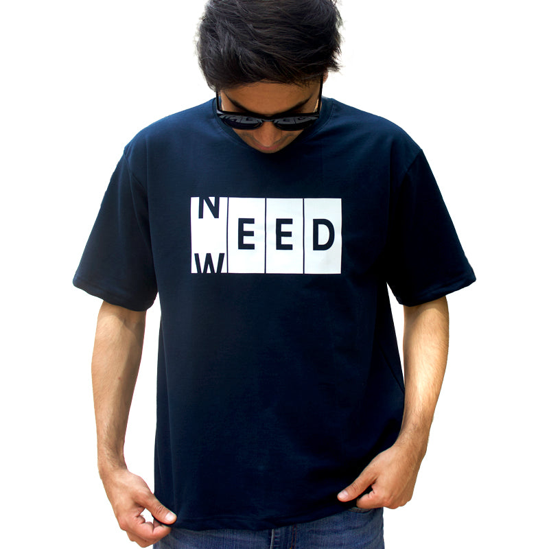 'Need Weed' - Oversized Navy Blue T-shirt