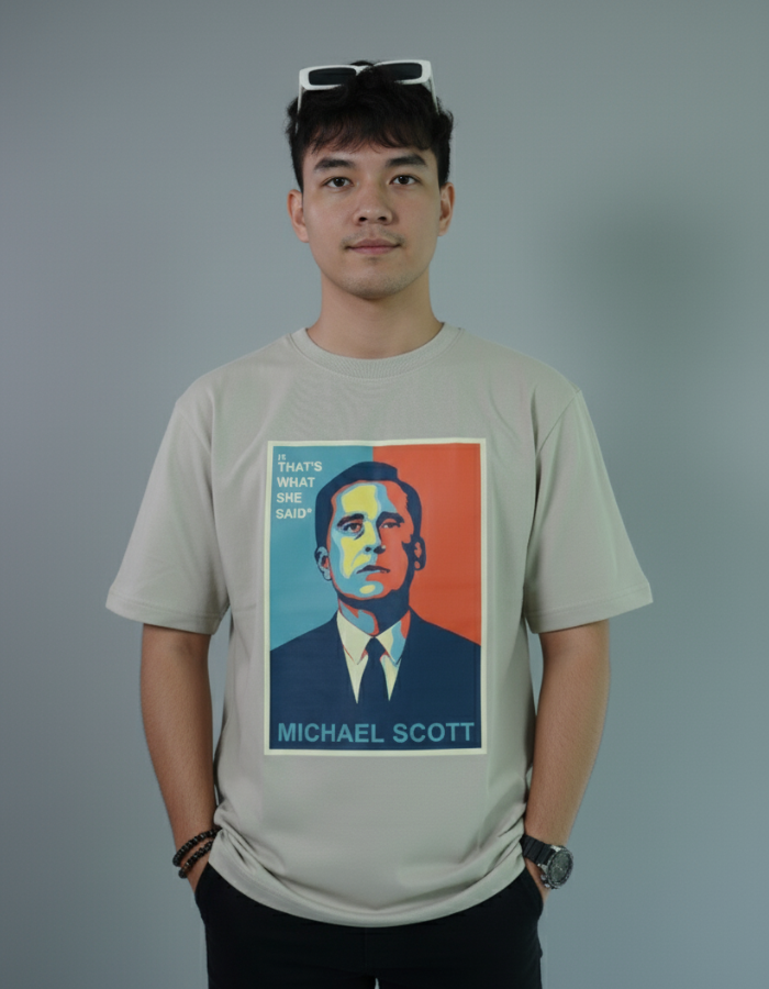 Michael Scott - 'That's What She Said' Men Oversized Grey T-shirt