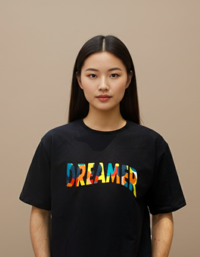 Dreamer - Women Oversized Black T-Shirt